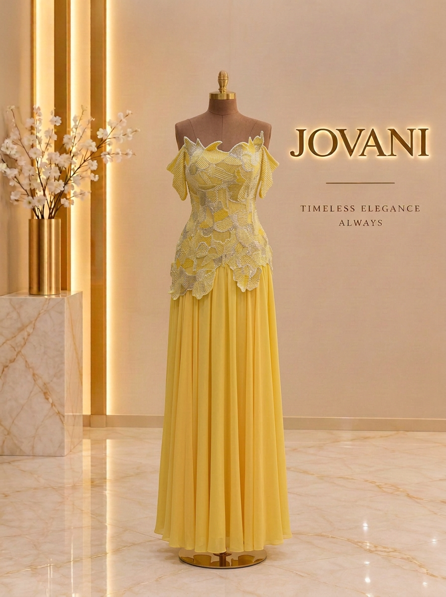 Yellow Leaf Corset Gown
